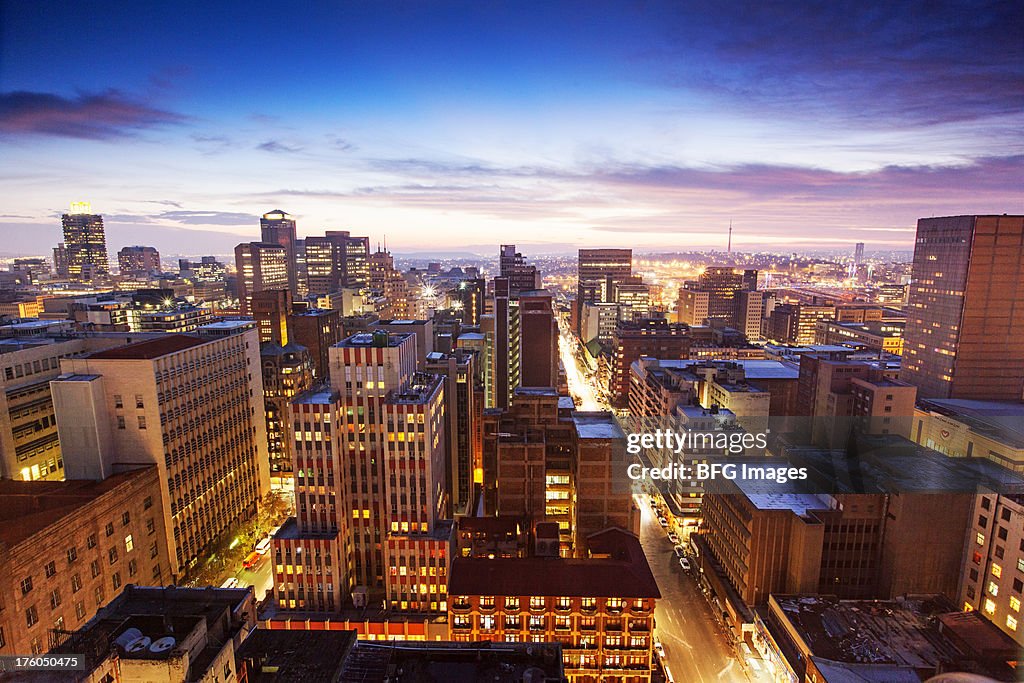 Skyline of Sandton business district, Sandton, Johannesburg, South Africa