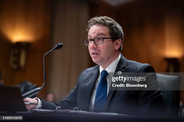 Jeff Rezmovic, chief financial officer of the Department of Homeland Security nominee for US President Joe Biden, speaks during a Senate Homeland...