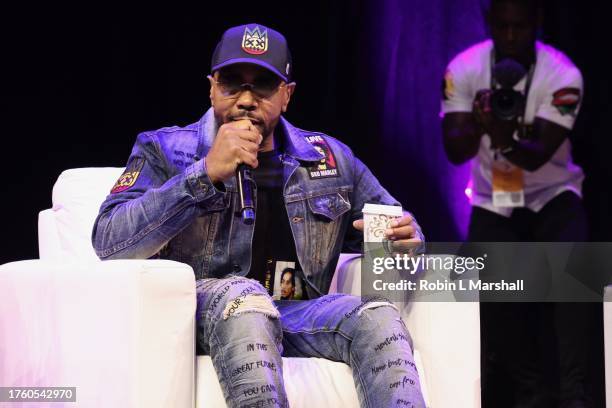 Record Producer Timbaland attends the 2023 Afrotech Conference Innovation Stage - Day One at ACL Live on November 02, 2023 in Austin, Texas.