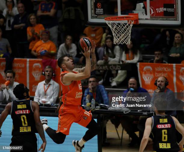 Stefan Jovic, #16 of Valencia Basket in action during the Turkish Airlines EuroLeague Regular Season Round 6 match between Valencia Basket and Alba...