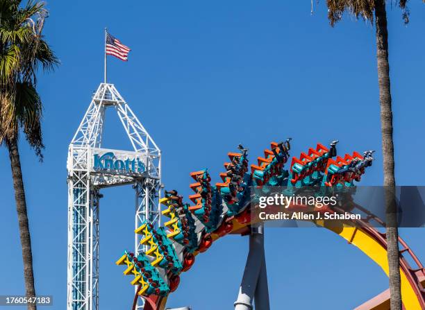 Buena Park, CA Exterior view of Knott's Berry Farm in Buena Park Thursday, Nov. 2, 2023. Two iconic Southern California theme parks, Six Flags Magic...