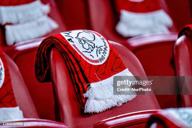 Ajax Sjaal, during the match Ajax - Volendam at the Johan Cruijff ArenA for the Dutch eredivisie season 2023-2024 in AMSTERDAM, Netherlands on 2...