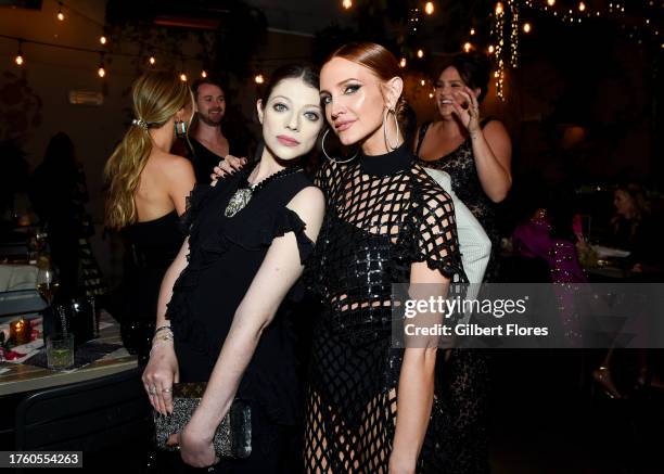 Michelle Trachtenberg and Ashlee Simpson at the 15 Years of Siriano Party at Nic's On Beverly on November 2, 2023 in Los Angeles, California