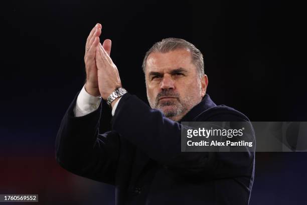 Ange Postecoglou, Manager of Tottenham Hotspur during the Premier League match between Crystal Palace and Tottenham Hotspur at Selhurst Park on...