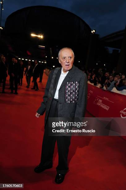 Dario Argento attends a red carpet for the movie "CVLT" during the 18th Rome Film Festival at Auditorium Parco Della Musica on October 27, 2023 in...