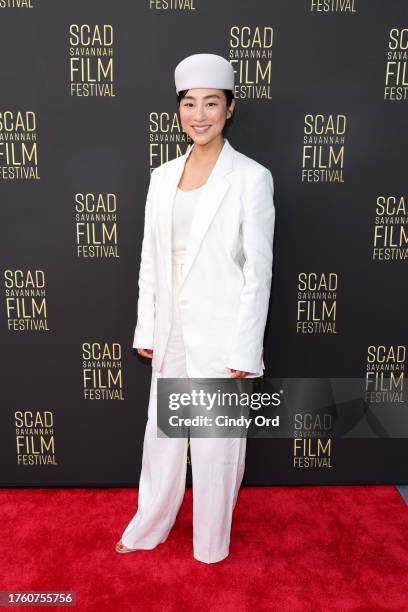 Greta Lee attends the 26th SCAD Savannah Film Festival on October 27, 2023 in Savannah, Georgia.