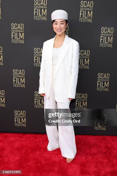 Greta Lee attends the 26th SCAD Savannah Film Festival on October 27, 2023 in Savannah, Georgia.