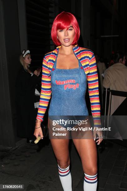 Arabella Chi seen attending Hallowzeem Party at Gaucho to celebrate Halloween 2023 on October 27, 2023 in London, England.