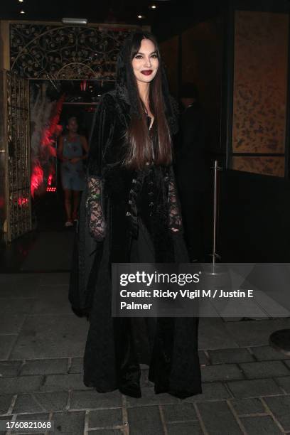 Zara Martin seen attending Hallowzeem Party at Gaucho to celebrate Halloween 2023 on October 27, 2023 in London, England.