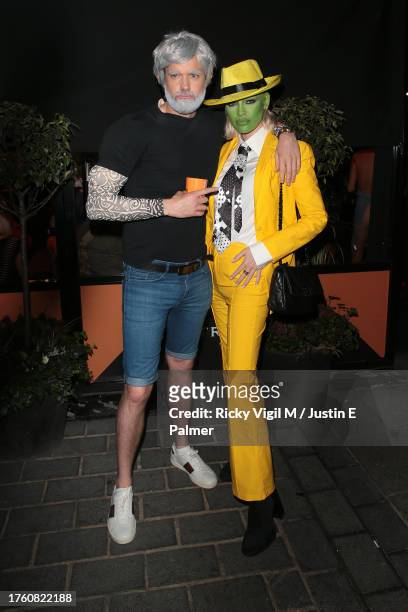 Jack Whitehall and Roxy Horner seen attending Hallowzeem Party at Gaucho to celebrate Halloween 2023 on October 27, 2023 in London, England.