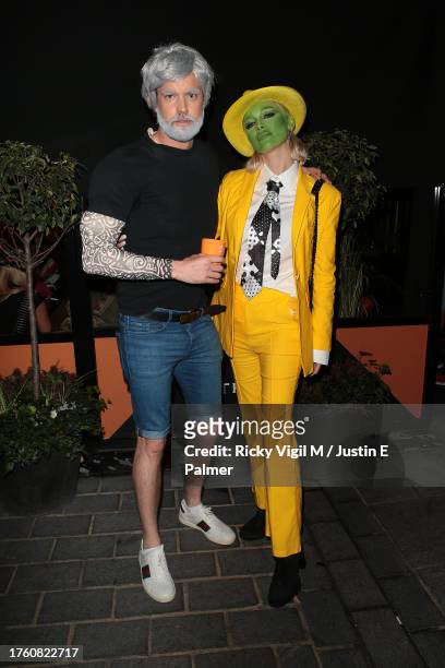 Jack Whitehall and Roxy Horner seen attending Hallowzeem Party at Gaucho to celebrate Halloween 2023 on October 27, 2023 in London, England.