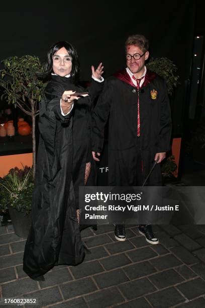 Candice Brown and Nicky Merce seen attending Hallowzeem Party at Gaucho to celebrate Halloween 2023 on October 27, 2023 in London, England.