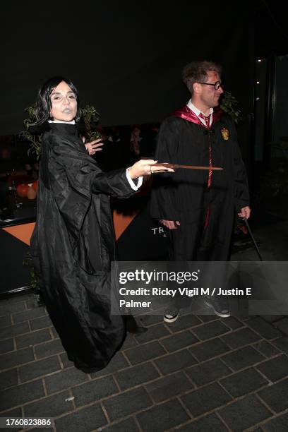Candice Brown and Nicky Merce seen attending Hallowzeem Party at Gaucho to celebrate Halloween 2023 on October 27, 2023 in London, England.