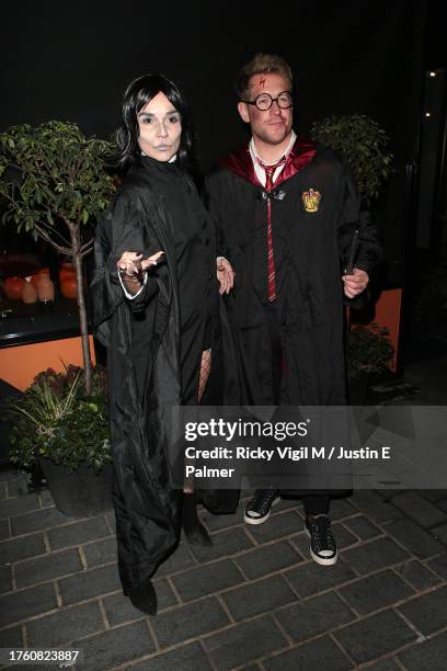 Candice Brown and Nicky Merce seen attending Hallowzeem Party at Gaucho to celebrate Halloween 2023 on October 27, 2023 in London, England.