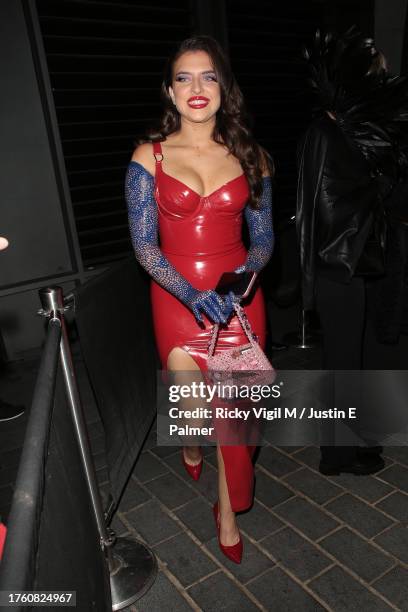 Mae Muller seen attending Hallowzeem Party at Gaucho to celebrate Halloween 2023 on October 27, 2023 in London, England.