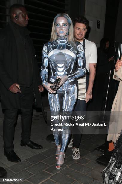 Siân Welby seen attending Hallowzeem Party at Gaucho to celebrate Halloween 2023 on October 27, 2023 in London, England.