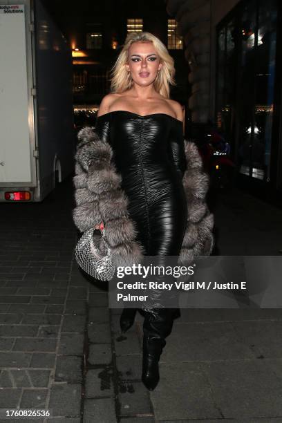 Tallia Storm seen attending Hallowzeem Party at Gaucho to celebrate Halloween 2023 on October 27, 2023 in London, England.