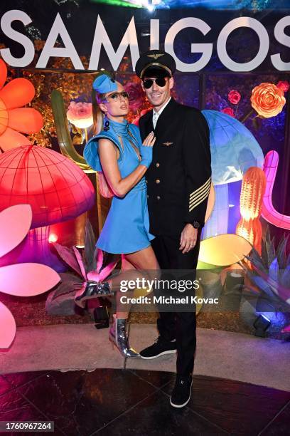 Paris Hilton and Carter Reum attend the Annual Casamigos Halloween Party on October 27, 2023 in Los Angeles, California.