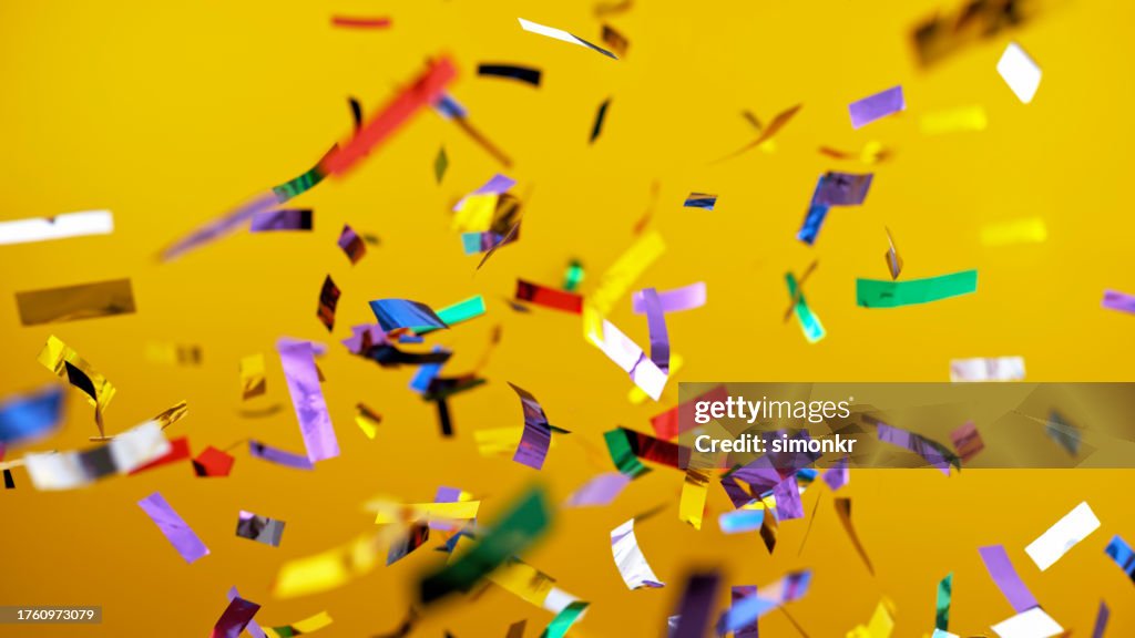 Multi coloured confetti