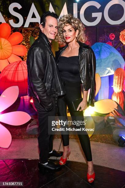 Rande Gerber and Cindy Crawford attend their Annual Casamigos Halloween Party on October 27, 2023 in Los Angeles, California.