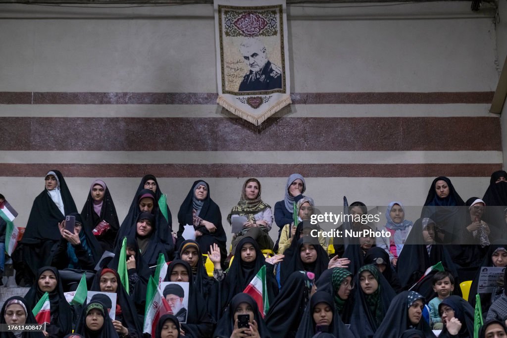 Iran-Gathering Against Israel And In Support Of Hijab