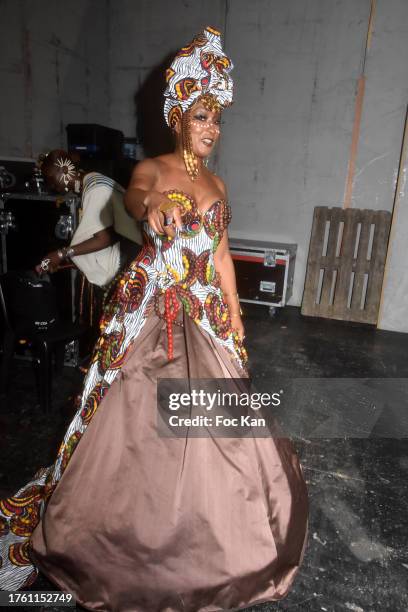 Nadège Beausson-Diagne attends "Salon Du Chocolat 2023 - Chocolate Fair" 28th Edition to benefit to Mécénat Chirurgie Cardiaque at Parc des...