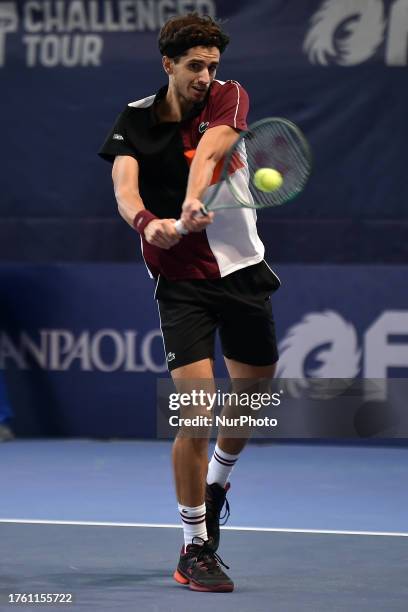 Pierre-Hugues Herbert of France during the the quarterfinal at ATP Challenger ''Trofeo Perrel-Faip'' 2023 at Italcementi Sports Center on November 3,...