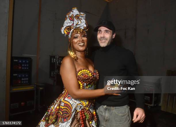 Nadège Beausson-Diagne and her husband Geoffroy Tekeyan attend "Salon Du Chocolat 2023 - Chocolate Fair" 28th Edition to benefit to Mécénat Chirurgie...