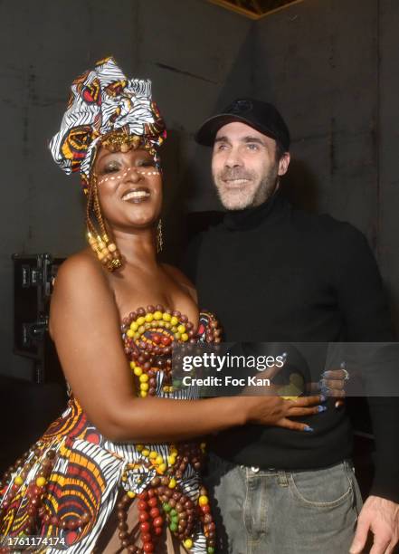 Nadège Beausson-Diagne and her husband Geoffroy Tekeyan attend "Salon Du Chocolat 2023 - Chocolate Fair" 28th Edition to benefit to Mécénat Chirurgie...