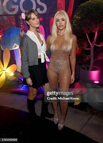 Kelly Sawyer Patricof and Jessica Alba attend the Annual Casamigos Halloween Party on October 27, 2023 in Los Angeles, California.