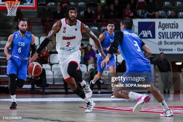 Willie Cauley-Stein of Itelyum Varese seen in action during the FIBA Europe Cup 2023/24 Regular Season Group I game between Itelyum Varese and BC TSU...