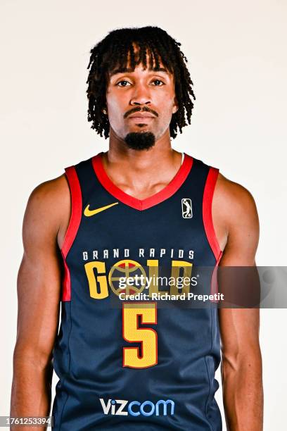 Bryce Wills of the Grand Rapids Gold poses for a head shot during 2023-24 Media Day on November 2, 2023 at the Van Andel Arena in Grand Rapids,...