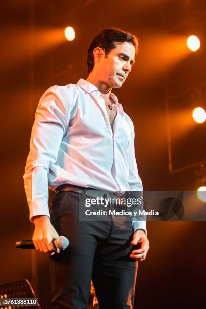 Siger Ernesto D´Alessio performs during a concert as part of the 'Gracias Tour' at Arena Monterrey on October 27, 2023 in Monterrey, Mexico.