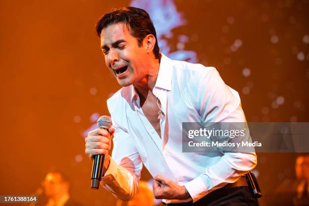 Siger Ernesto D´Alessio performs during a concert as part of the 'Gracias Tour' at Arena Monterrey on October 27, 2023 in Monterrey, Mexico.