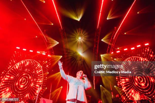 Siger Lupita D´Alessio performs during a concert as part of the 'Gracias Tour' at Arena Monterrey on October 27, 2023 in Monterrey, Mexico.