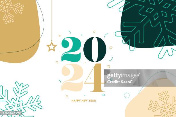 2024. happy new year. abstract numbers on background vector illustration. holiday banner design for greeting card, invitation, calendar, etc. vector stock illustration - new year card stock illustrations