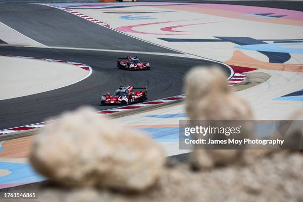 The Team WRT Oreca 07 - Gibson of Rui Andrade, Robert Kubica, and Louis Deletraz in action during practice for the 8 Hours of Bahrain at the Bahrain...