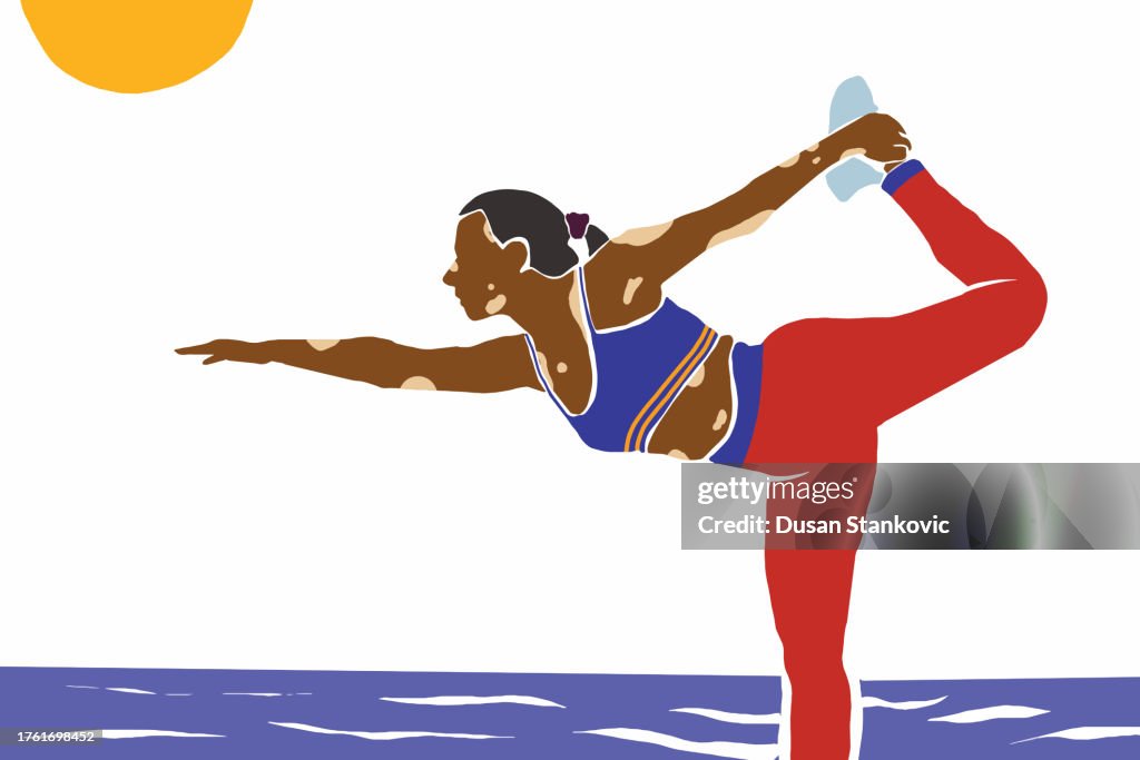 Mujer en forma y flexible