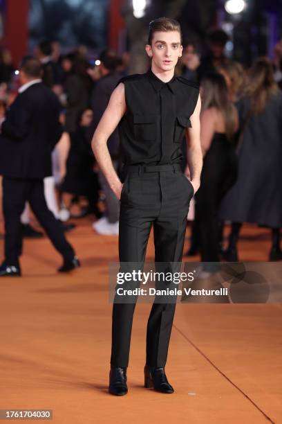 Domenico Cuomo attends a red carpet for the movie "Mare Fuori 4" during the 18th Rome Film Festival at Auditorium Parco Della Musica on October 28,...