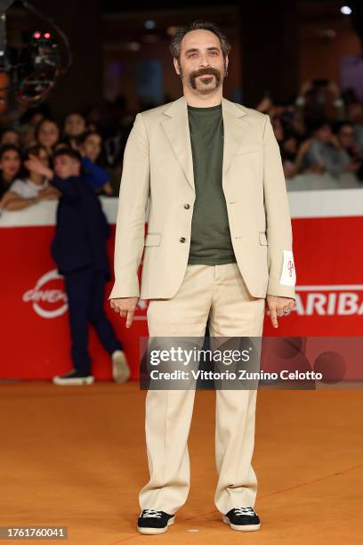 Antonio De Matteo attends a red carpet for the movie "Mare Fuori 4" during the 18th Rome Film Festival at Auditorium Parco Della Musica on October...