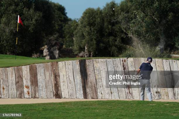 Phillip Price of Wales in action during Day Three of the Sergio Melpignano Senior Italian Open at San Domenico Golf on October 28, 2023 in...