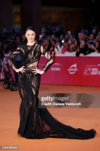 Maria Esposito attends a red carpet for the movie "Mare Fuori 4" during the 18th Rome Film Festival at Auditorium Parco Della Musica on October 28,...