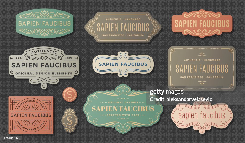 Rahmen und Etiketten Vektorillustration