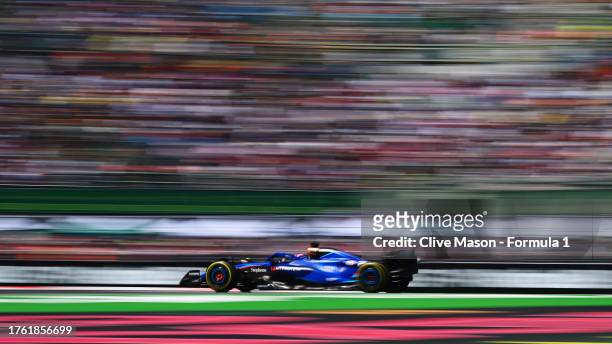 Alexander Albon of Thailand driving the Williams FW45 Mercedes on track during final practice ahead of the F1 Grand Prix of Mexico at Autodromo...