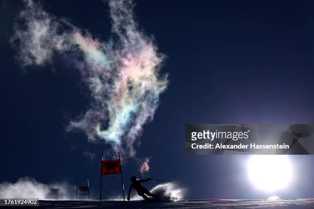 Mikaela Shiffrin of the USA competes in the 2nd run of the Women's Giant Slalom during the Audi FIS Alpine Ski World Cup at Rettenbachferner on...