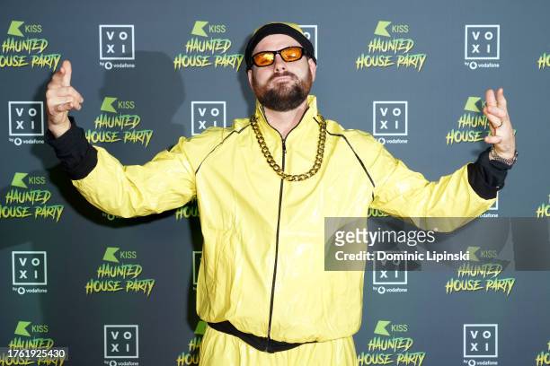Kesi Dryden of Rudimental attends the KISS Haunted House Party at M&S Bank Arena on October 28, 2023 in Liverpool, England.