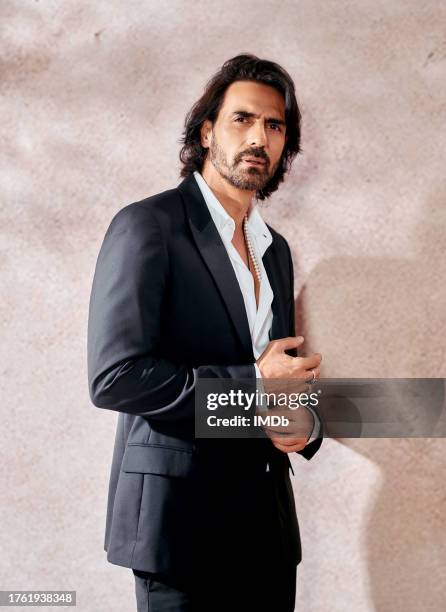 Arjun Rampal attends the IMDb Portrait Studio at the 2023 Jio MAMI Mumbai Film Festival on October 28, 2023 in Mumbai, India.