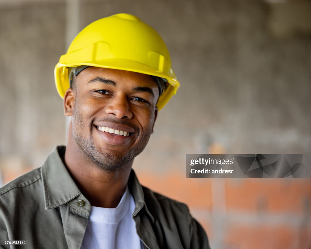 Portrait of a happy construction worker
