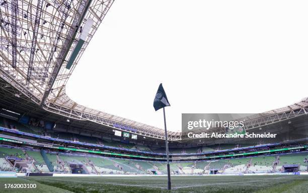 General view of the stadium before a match between Palmeiras and Bahia as part of Brasileirao Series A 2023 at Allianz Parque on October 28, 2023 in...