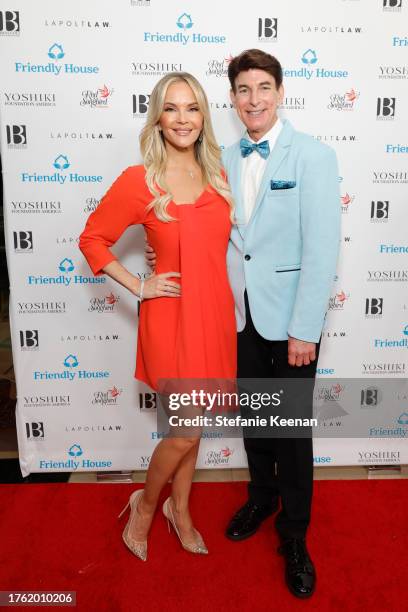Brandy Ledford and Bj Korros attend Friendly House 33rd Annual Awards Luncheon at The Beverly Hilton on October 28, 2023 in Beverly Hills, California.